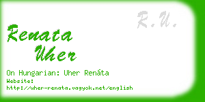 renata uher business card